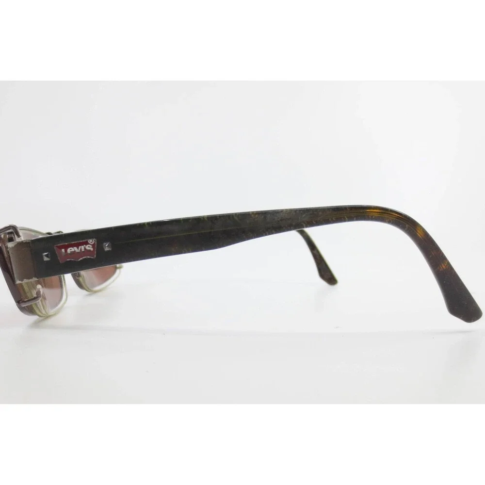 Levis LS05126 C03 BRN Brown Tortoise Rectangular Eyeglasses with Clip On Lenses